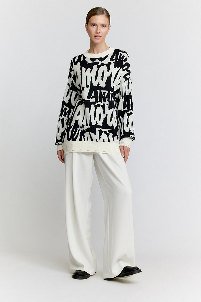 Джемпер с жаккардовым рисунком amour.