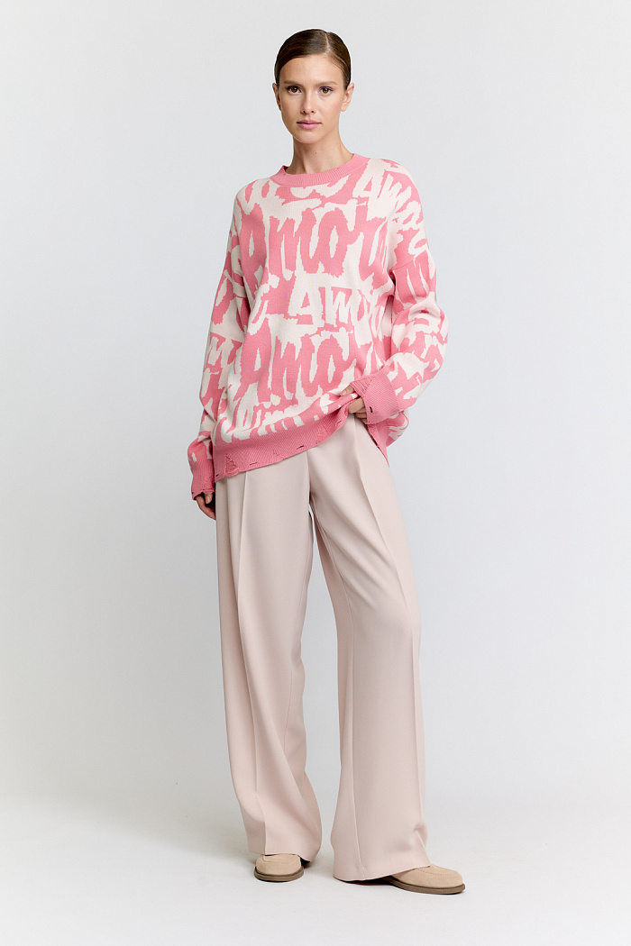 Джемпер с жаккардовым рисунком amour.