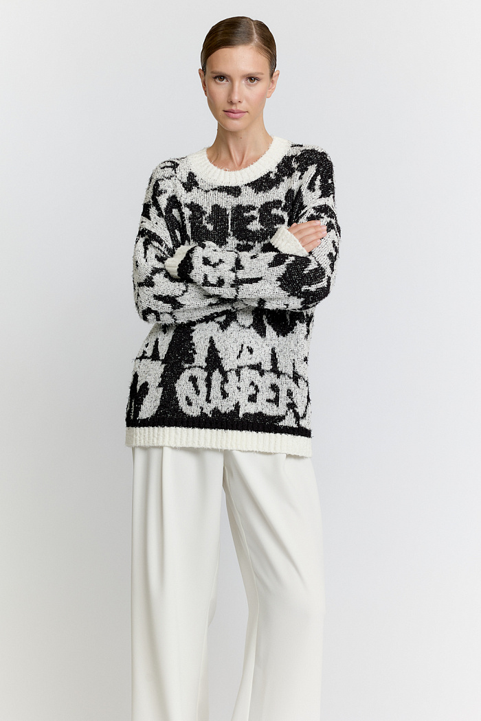 Джемпер с жаккардовым рисунком queen.