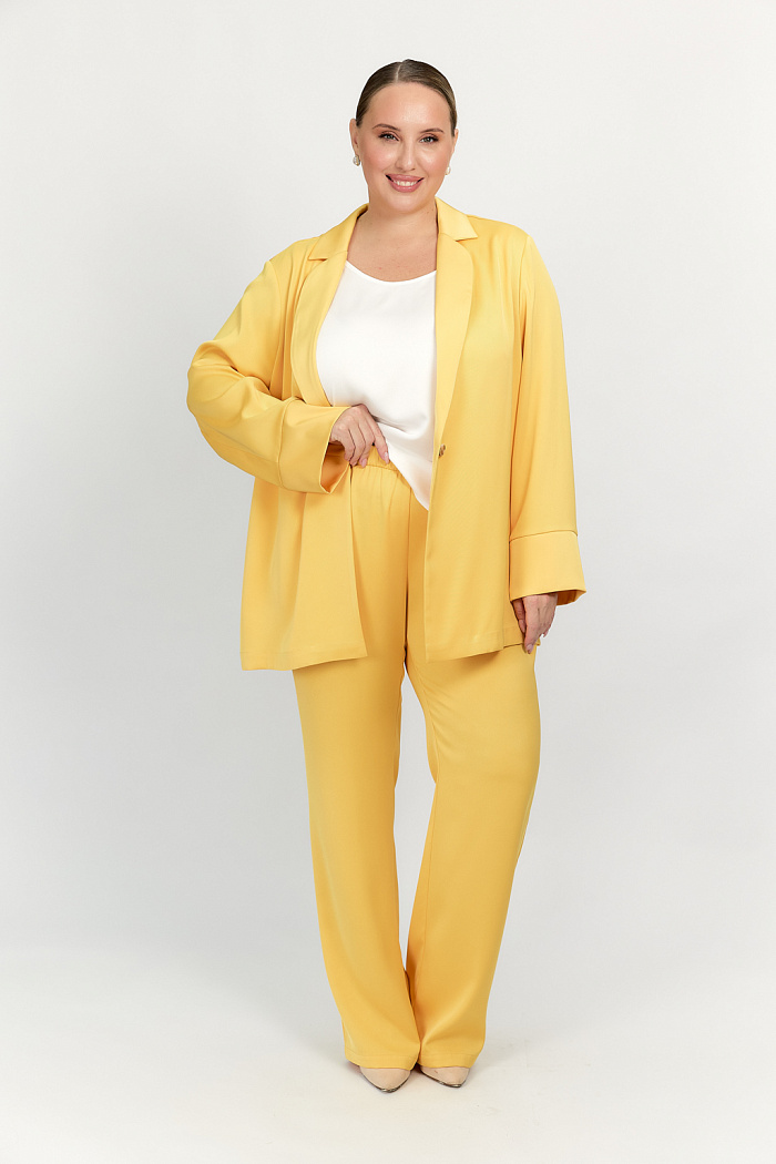 Брюки прямого силуэта на резинке