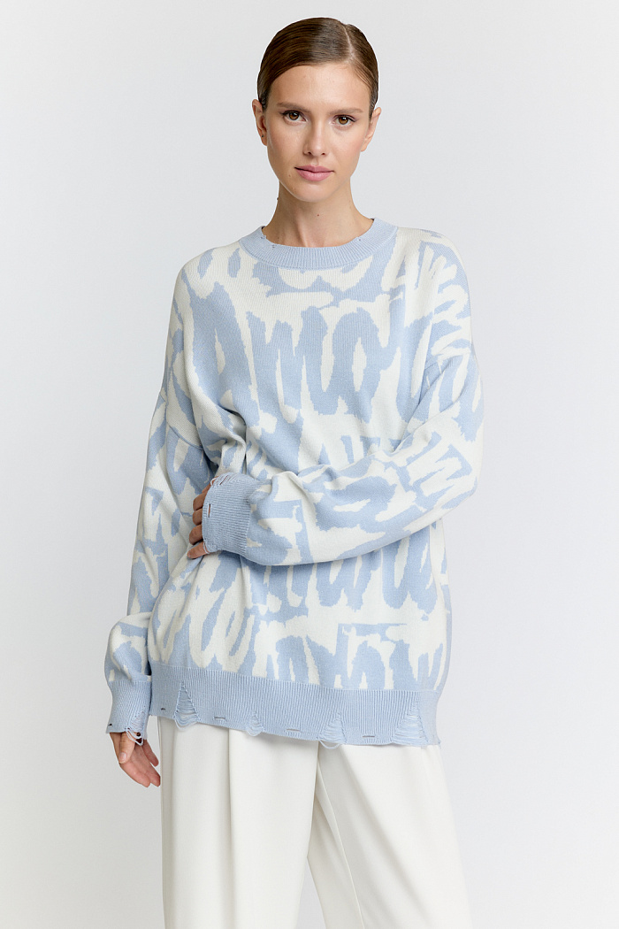 Джемпер с жаккардовым рисунком amour.