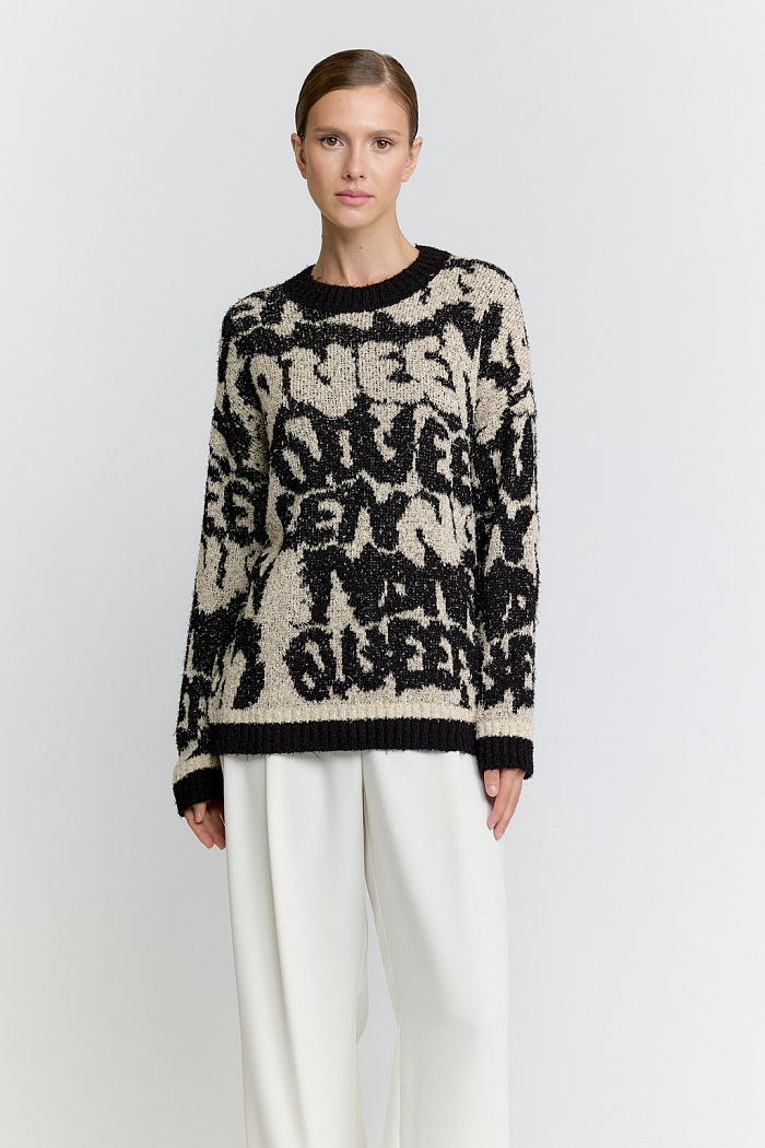 Джемпер с жаккардовым рисунком queen.