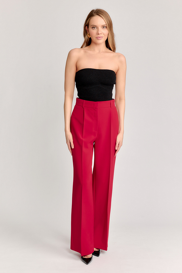 Брюки свободного прямого силуэта