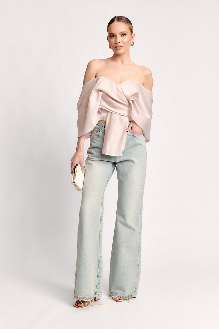 Топ корсет с иммитацией банта.